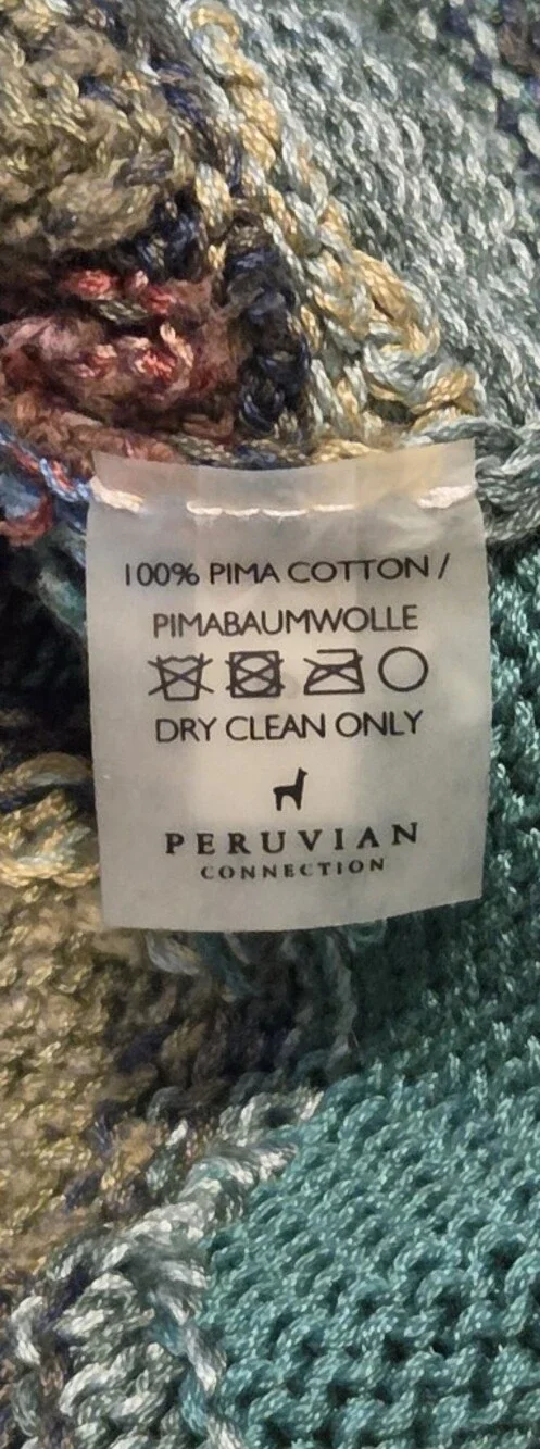 Peruvian Connection Kaffe Fassett Abiquiu Cardigan. Size L. Like New